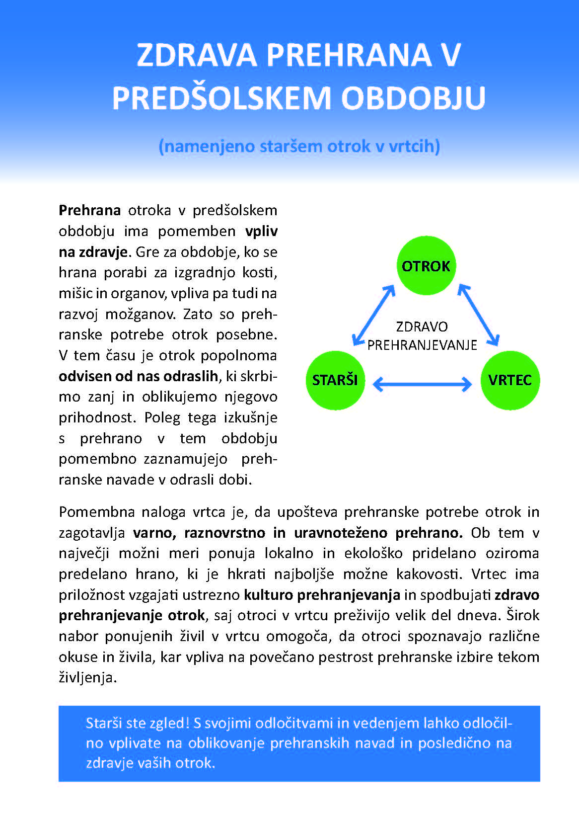 Zdrava prehrana v predšolskem obdobju